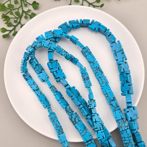 비즈팡 [J1-68-12]원석만자통과형 6mm 8mm 10mm 불교만자 (합성터키석) 염주팔찌만들