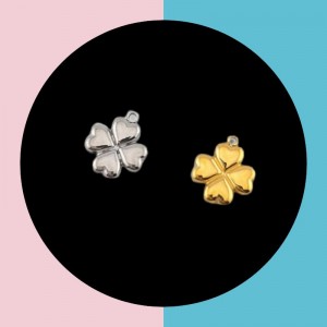비즈팡 [S3-01-01]써지컬스틸 펜던트 네잎클로버 10x12mm ,1개