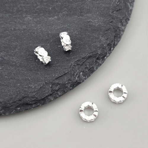 비즈팡 [SVP-07-11]순은펜던트 실버925 큐빅하트링론델 5.5x2.3mm (내경3mm) 실버론델 ,1개
