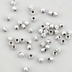 비즈팡 [SVP-91-09]순은펜던트 실버925 은볼 커팅볼 3mm (내경 1.5mm) 실버볼 ,1개