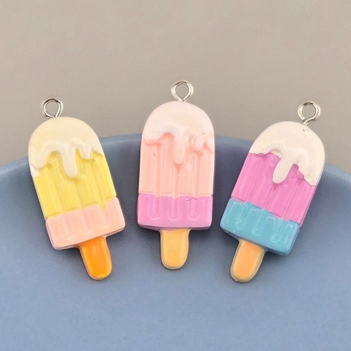 비즈팡 [PB-2-41P]아크릴펜던트 아이스크림하드바 고리형 13x33mm  (키링용) ,1개