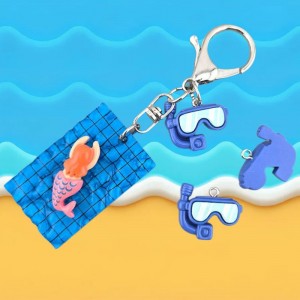 비즈팡 [PB-6-03]아크릴펜던트 수영고글고리형 24x20mm (수영키링용) ,1개