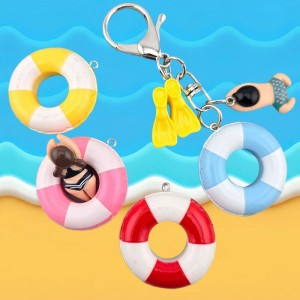 비즈팡 [PB-6-06]아크릴펜던트 수영튜브 고리형 35x38mm (수영키링용) ,1개