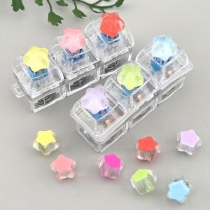 비즈팡 [DC-2-20]데코파츠 키캡파츠 다양한파츠 반짝이별부착형 11mm (랜덤) ,1개