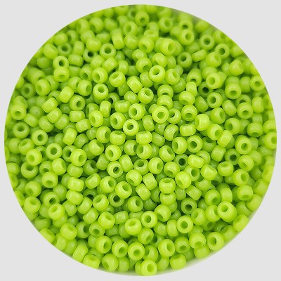 비즈팡 [B20-18]미유키비즈 시드비즈 2mm 옐로그린/연두OP (416) ,10g