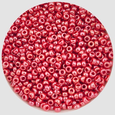 비즈팡 [B20-35]미유키비즈 시드비즈 2mm 레드피치OPLuster (425) ,10g