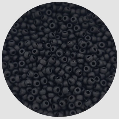 비즈팡 [B20-80]미유키비즈 시드비즈 2mm 블랙무광 (401F) ,10g
