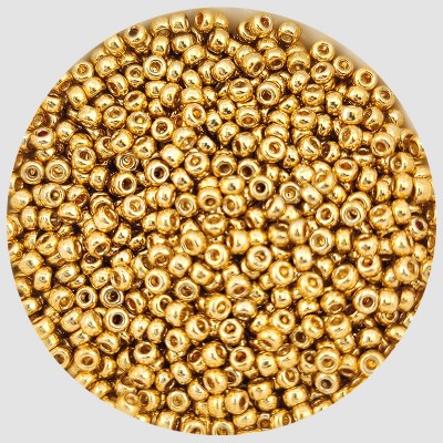 비즈팡 [B20-84]미유키비즈 시드비즈 2mm 골드아연도금/금색메트 (182) ,10g