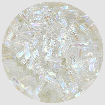 비즈팡 [BL6-22]미유키비즈 막대비즈 6mm 트위스트 크리스탈AB (250TS) ,10g