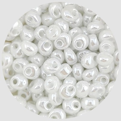비즈팡 [BT4-01]미유키비즈 눈물비즈 4mm 화이트진주Pearl (420) ,10g