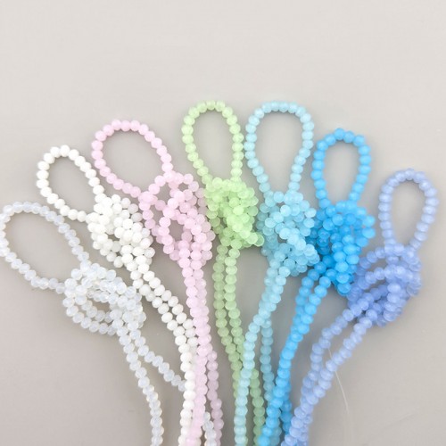 비즈팡 [CR-23-10]크리스탈론델컷 2mm(3.2x2.5mm) 반투명오팔 반지당 8color ,1줄(약160개)