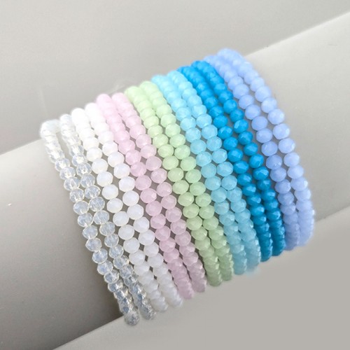 비즈팡 [CR-33-10]크리스탈론델컷 3mm(3.7x3mm) 반투명오팔 7color ,1줄(약110개)