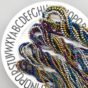 비즈팡 [CR-51-00]크리스탈론델컷 1/2/3/4mm 메탈도금 8color ,1줄