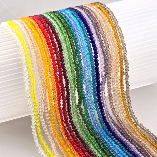 비즈팡 [CR-11-00]크리스탈론델컷 1mm(2.5x2mm) 투명(TR) ,1줄(약150개)
