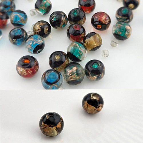 비즈팡 [J1-701-02]베네치아라운드 10mm 골드볼 샴페인 ,1개