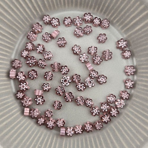 비즈팡 [J6-102-03]베네치아꽃 5.5mm(5~6mm) 퍼플 ,반줄(18cm)