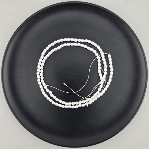 비즈팡 [HP-31-01]핵진주쌀알오벌 2X3mm 화이트 ,반줄