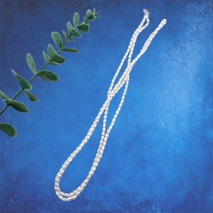 비즈팡 [BP-1-01]아크릴진주바로크 좁쌀쌀알진주 3x4.4mm 화이트 (모조담수진주)  ,10개