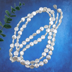 비즈팡 [BP-1-20]아크릴진주바로크 원반진주 12mm 화이트 (모조담수진주) ,10개