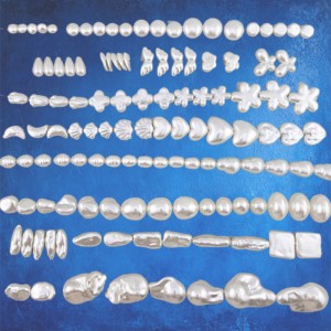 비즈팡 [BP-2-00]아크릴진주바로크 바둑알진주 천사날개 나비 눈꽃 가리비 조개 쭈글타원 칩스 38종 모음 (줄단위)