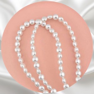 비즈팡 [BP-2-02]아크릴진주바로크 통통바둑알진주 8mm 화이트 (모조담수진주) ,1개