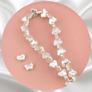 비즈팡 [BP-2-09]아크릴진주바로크 납작나비진주  12x9mm 화이트 (모조담수진주) ,1개