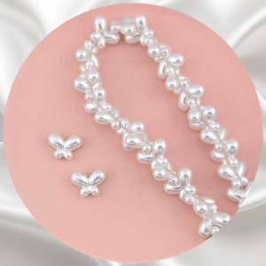 비즈팡 [BP-2-10]아크릴진주바로크 통통나비진주 16.5x12.5mm 화이트 (모조담수진주) ,1개