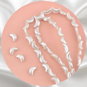 비즈팡 [BP-2-15]아크릴진주바로크 반달진주 8.3x13mm 화이트 (모조담수진주) ,1개