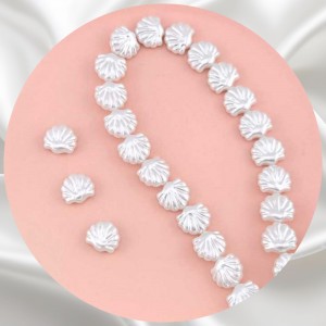 비즈팡 [BP-2-17]아크릴진주바로크 가리비조개진주L 13x12mm 화이트 (모조담수진주) ,1개