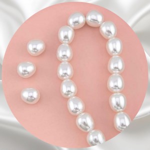 비즈팡 [BP-2-27]아크릴진주바로크 야자진주 13.5x15mm 화이트 (모조담수진주) ,1개