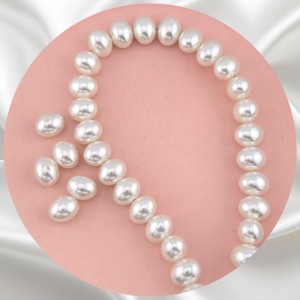 비즈팡 [BP-2-28]아크릴진주바로크 오리알진주S 12.5x10mm 화이트 (모조담수진주) ,1개