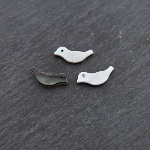 비즈팡 [JG-02-03]자개펜던트 자개새 15x6mm 세로홀  민물패 블랙 ,1개