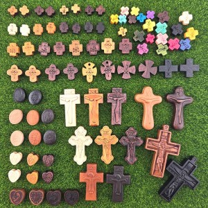 비즈팡 [DW-7-00]우드십자가 자작나무 카톨릭묵주만들기 XP 십자가 성모자 방석 NEW 모음