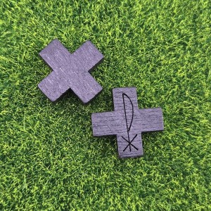 비즈팡 [DW-7-12]카톨릭묵주만들기 우드십자가 자작나무 XP십자가 각진정십자가 24mm ,1개