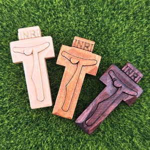 비즈팡 [DW-7-18]카톨릭묵주만들기 우드십자가 자작나무 예수십자가 심플십자가 21x40mm ,1개