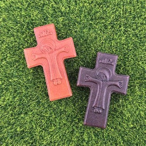 비즈팡 [DW-7-20]카톨릭묵주만들기 우드십자가 대추나무 예수십자가 각진십자가 25x37mm ,1개