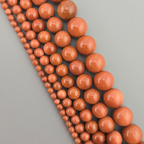 비즈팡 [J1-201-14]원석라운드 8mm 사금석 ,반줄