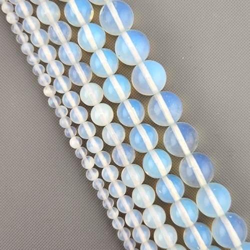 비즈팡 [J1-201-02]원석라운드 4mm 문스톤 ,반줄