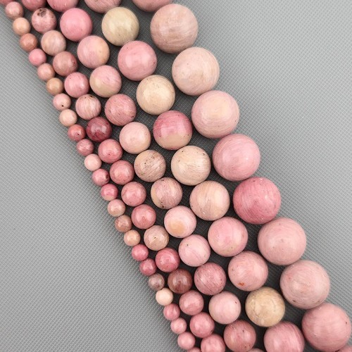 비즈팡 [J1-201-09]원석라운드 4mm 홍원석 ,반줄