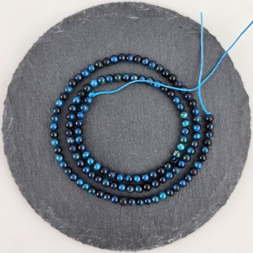 비즈팡 [J2-200-03]원석라운드 3mm 컬러호안석A급 블루호안석 ,반줄