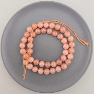 비즈팡 [J10-1-02]원석라운드 8mm 착색옥 피치(8) ,1줄(45개)