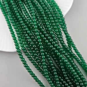 비즈팡 [J10-3-12]원석라운드 3mm 합성석 초록그린(16) ,1줄(180개)