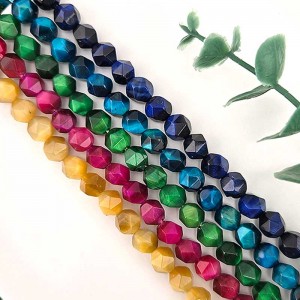 비즈팡 [J2-201-01]원석삼각컷팅 6mm 8mm 10mm 컬러호안석A급  ,반줄