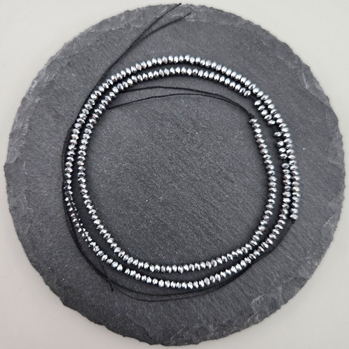 비즈팡 [J1-314-02]원석론델컷 2mm 테라헤르츠 순도99.9% (건강팔찌용) ,반줄