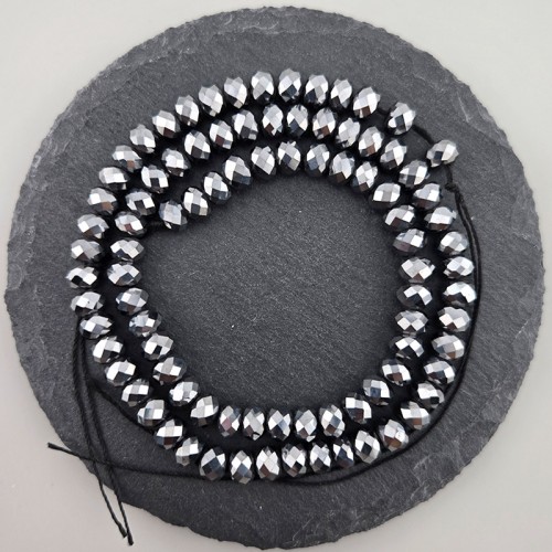 비즈팡 [J1-314-06]원석론델컷 6mm 테라헤르츠 순도99.9% (건강팔찌용) ,반줄