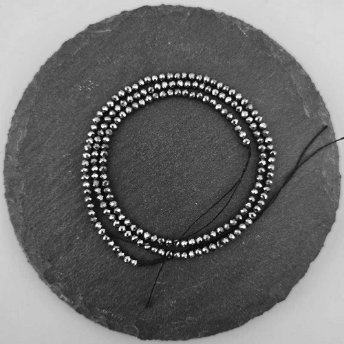 비즈팡 [J2-312-02]원석축구볼컷 2mm 테라헤르츠 순도99.9% (건강팔찌용) ,반줄