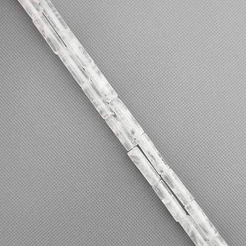 비즈팡 [J1-304-03]원석 원통 막대 파이프 4x14mm 백수정 ,반줄(약18cm)