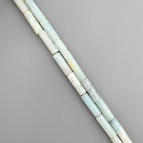 비즈팡 [J1-304-07]원석 원통 막대 파이프 4x14mm 아마조나이트 ,반줄(약18cm)