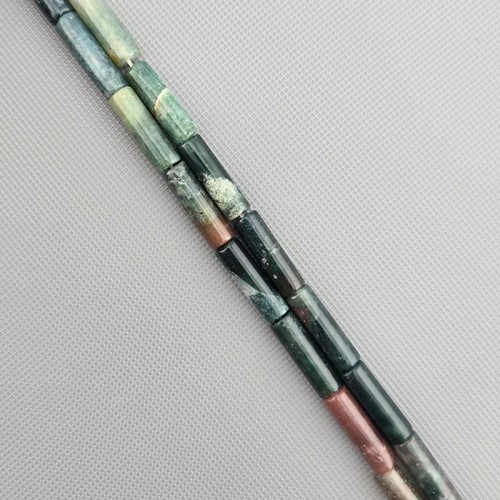 비즈팡 [J1-304-09]원석 원통 막대 파이프 4x14mm 인도마노 ,반줄(약18cm)