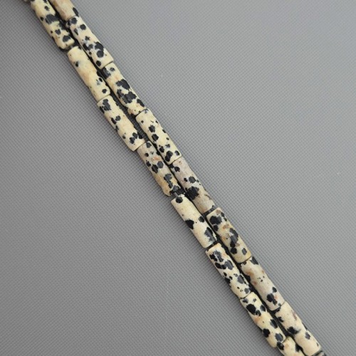 비즈팡 [J1-304-15]원석 원통 막대 파이프 4x14mm 반점석 ,반줄(약18cm)